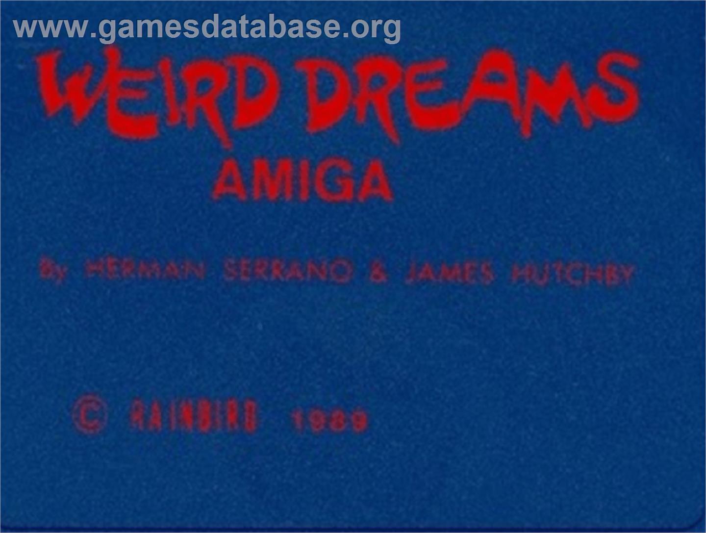 Weird Dreams - Commodore Amiga - Artwork - Cartridge Top