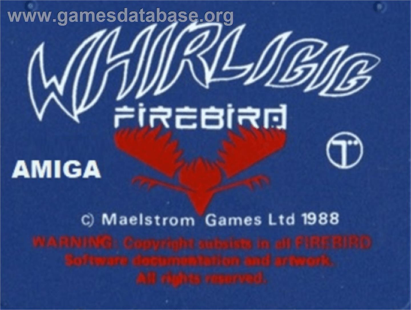 Whirligig - Commodore Amiga - Artwork - Cartridge Top