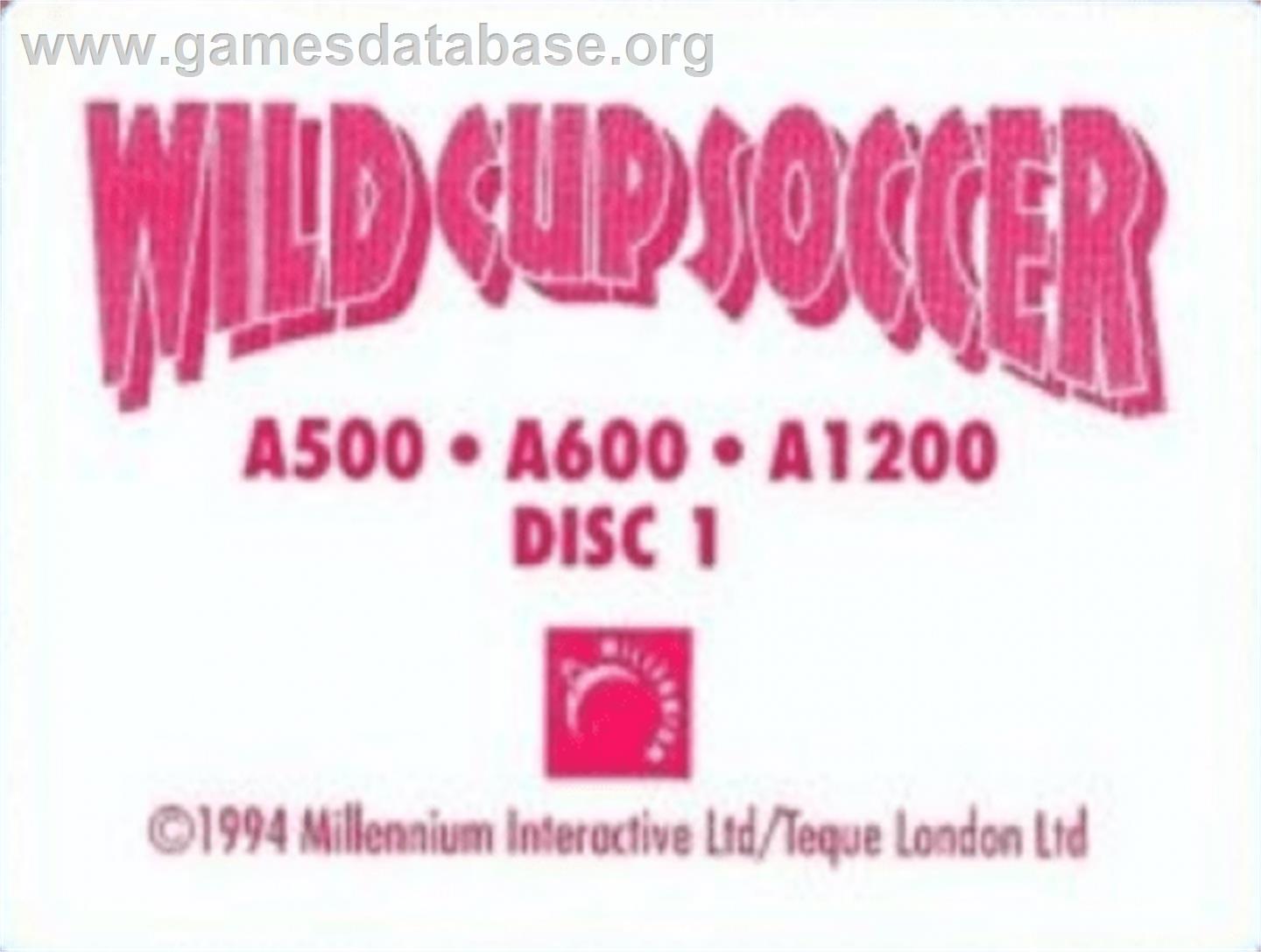 Wild Cup Soccer - Commodore Amiga - Artwork - Cartridge Top