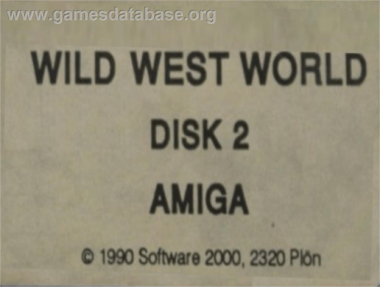 Wild West World - Commodore Amiga - Artwork - Cartridge Top