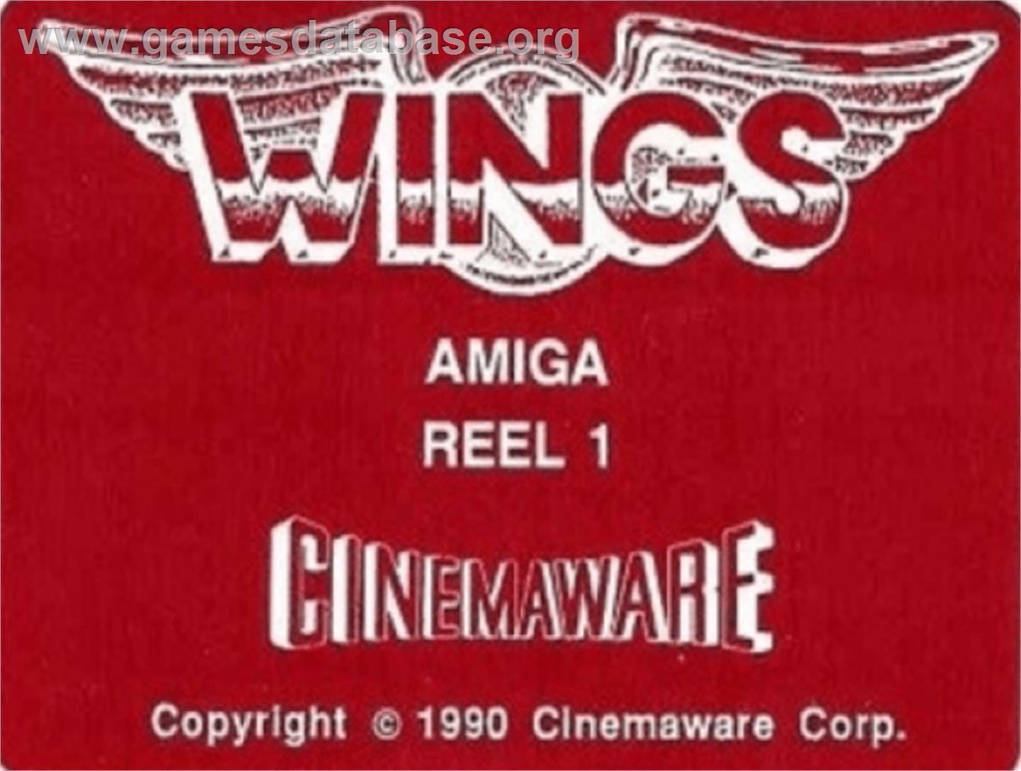Wings - Commodore Amiga - Artwork - Cartridge Top