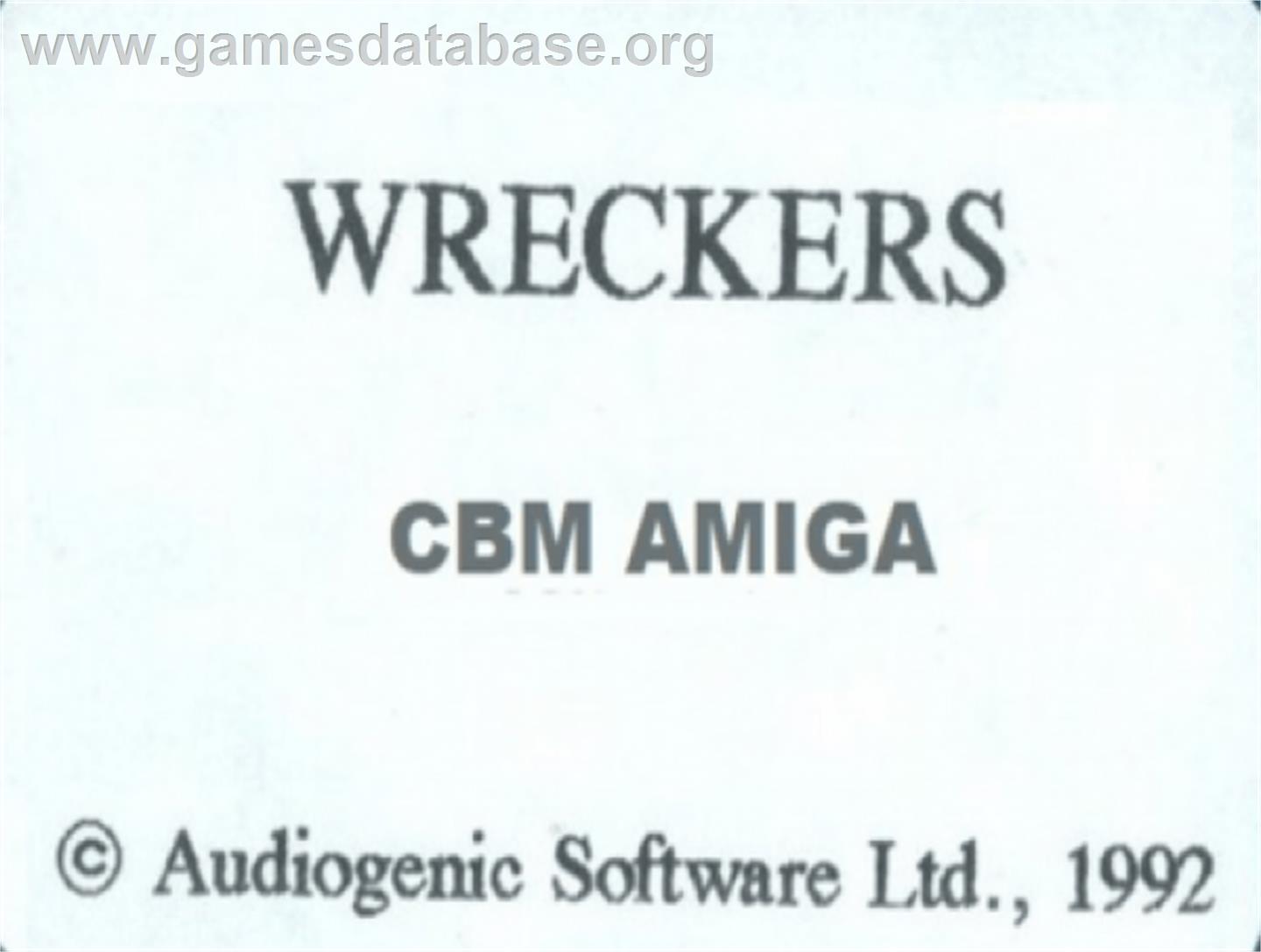 Wreckers - Commodore Amiga - Artwork - Cartridge Top