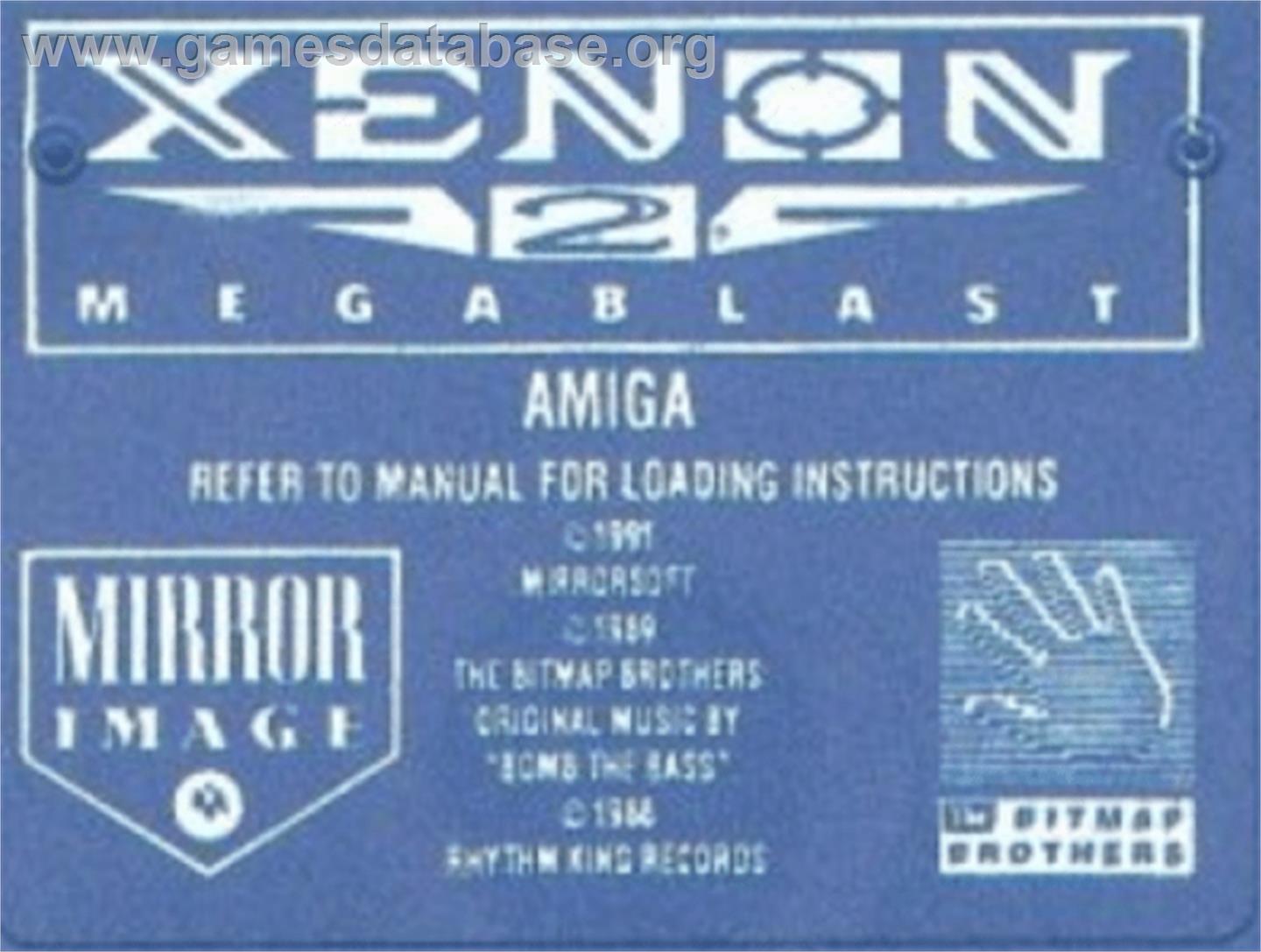 Xenon 2: Megablast - Commodore Amiga - Artwork - Cartridge Top