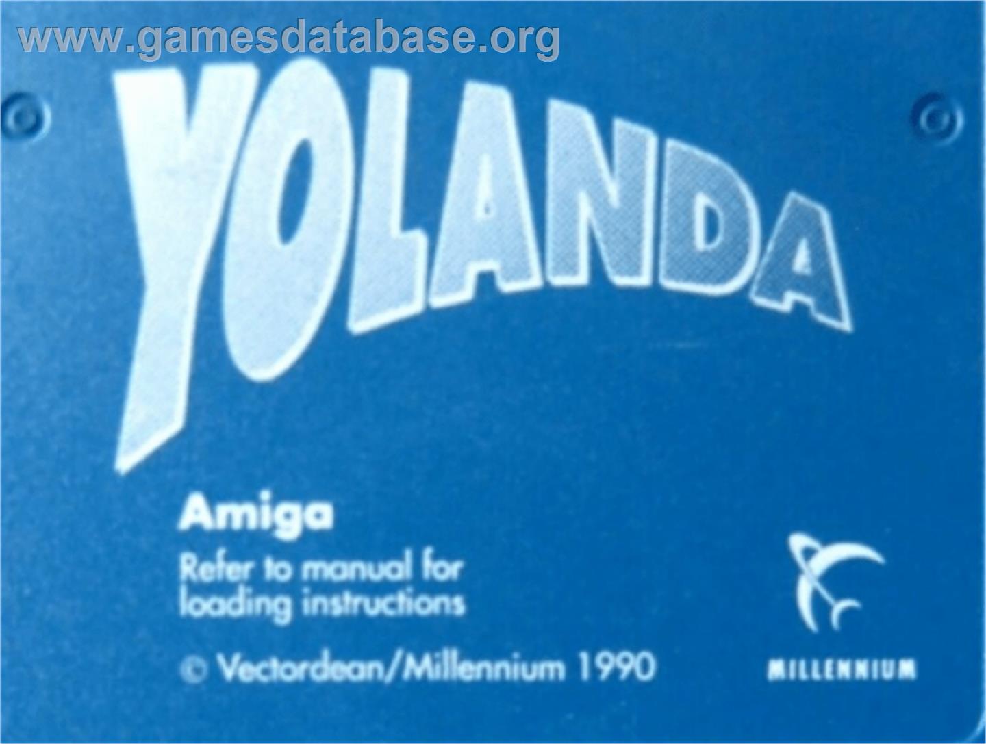 Yolanda - Commodore Amiga - Artwork - Cartridge Top