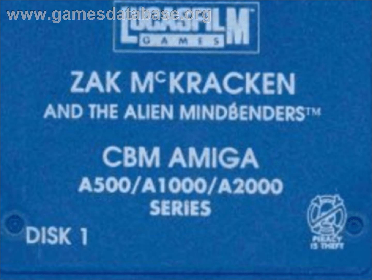 Zak McKracken and the Alien Mindbenders - Commodore Amiga - Artwork - Cartridge Top