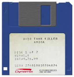 Artwork on the Disc for A-10 Tank Killer on the Commodore Amiga.