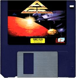 Artwork on the Disc for A.G.E. on the Commodore Amiga.