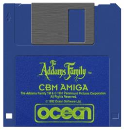 Artwork on the Disc for Addams Family, The on the Commodore Amiga.
