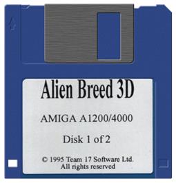 Artwork on the Disc for Alien Breed 3D on the Commodore Amiga.