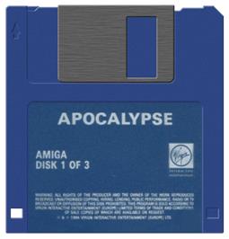 Artwork on the Disc for Apocalypse on the Commodore Amiga.