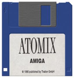 Artwork on the Disc for Atomix on the Commodore Amiga.