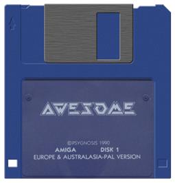 Artwork on the Disc for Awesome on the Commodore Amiga.