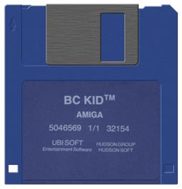 Artwork on the Disc for B.C. Kid / Bonk's Adventure / Kyukyoku!! PC Genjin on the Commodore Amiga.