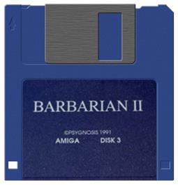Artwork on the Disc for Barbarian 2 on the Commodore Amiga.
