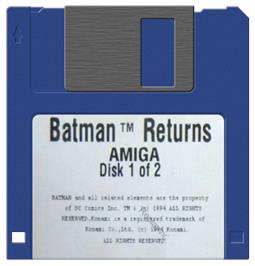 Artwork on the Disc for Batman Returns on the Commodore Amiga.