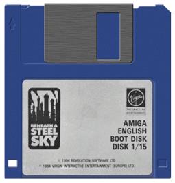 Artwork on the Disc for Beneath a Steel Sky on the Commodore Amiga.