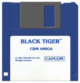 Artwork on the Disc for Black Tiger on the Commodore Amiga.