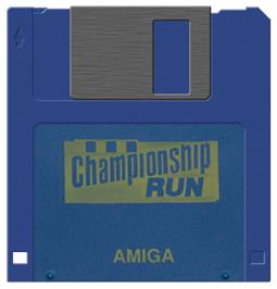 Artwork on the Disc for Championship Run on the Commodore Amiga.