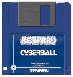 Artwork on the Disc for Cyberball on the Commodore Amiga.