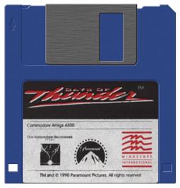 Artwork on the Disc for Days of Thunder on the Commodore Amiga.