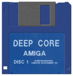 Artwork on the Disc for Deep Core on the Commodore Amiga.