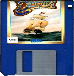Artwork on the Disc for Discovery: In the Steps of Columbus on the Commodore Amiga.