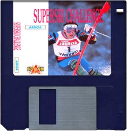 Artwork on the Disc for Downhill Challenge on the Commodore Amiga.