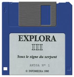 Artwork on the Disc for Explora III: Sous Le Signe Du Serpent on the Commodore Amiga.