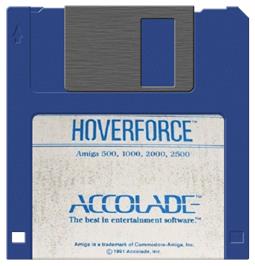 Artwork on the Disc for Hover Force on the Commodore Amiga.