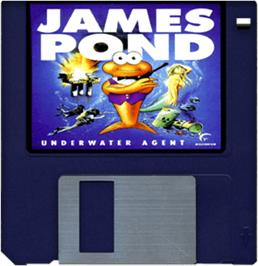 Artwork on the Disc for James Pond on the Commodore Amiga.