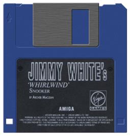 Artwork on the Disc for Jimmy White's Whirlwind Snooker on the Commodore Amiga.