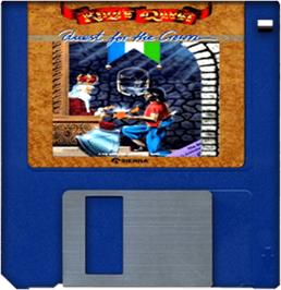 Artwork on the Disc for King's Quest on the Commodore Amiga.