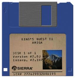 Artwork on the Disc for King's Quest II: Romancing the Throne on the Commodore Amiga.