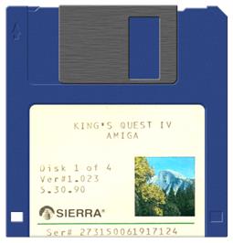 Artwork on the Disc for King's Quest IV: The Perils of Rosella on the Commodore Amiga.