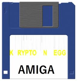 Artwork on the Disc for Krypton Egg on the Commodore Amiga.