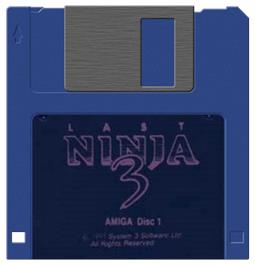 Artwork on the Disc for Last Ninja 3 on the Commodore Amiga.