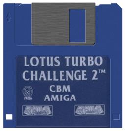 Artwork on the Disc for Lotus Turbo Challenge 2 on the Commodore Amiga.