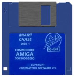 Artwork on the Disc for Miami Chase on the Commodore Amiga.