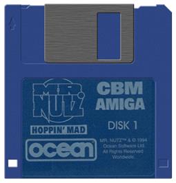 Artwork on the Disc for Mr. Nutz: Hoppin' Mad on the Commodore Amiga.