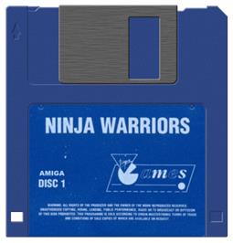 Artwork on the Disc for Ninja Warriors, The on the Commodore Amiga.