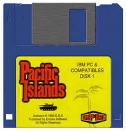 Artwork on the Disc for Pacific Islands on the Commodore Amiga.