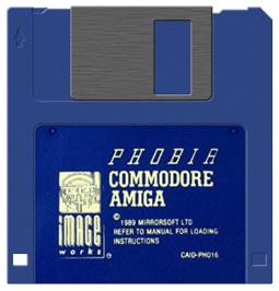 Artwork on the Disc for Phobia on the Commodore Amiga.