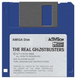 Artwork on the Disc for Real Ghostbusters, The on the Commodore Amiga.
