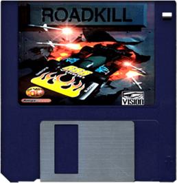 Artwork on the Disc for Roadkill on the Commodore Amiga.