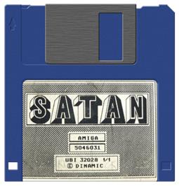 Artwork on the Disc for Satan on the Commodore Amiga.