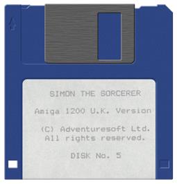 Artwork on the Disc for Simon the Sorcerer on the Commodore Amiga.