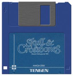 Artwork on the Disc for Skull & Crossbones on the Commodore Amiga.
