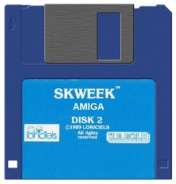 Artwork on the Disc for Skweek on the Commodore Amiga.