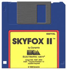 Artwork on the Disc for Skyfox II: The Cygnus Conflict on the Commodore Amiga.