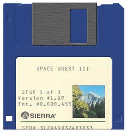 Artwork on the Disc for Space Quest III: The Pirates of Pestulon on the Commodore Amiga.
